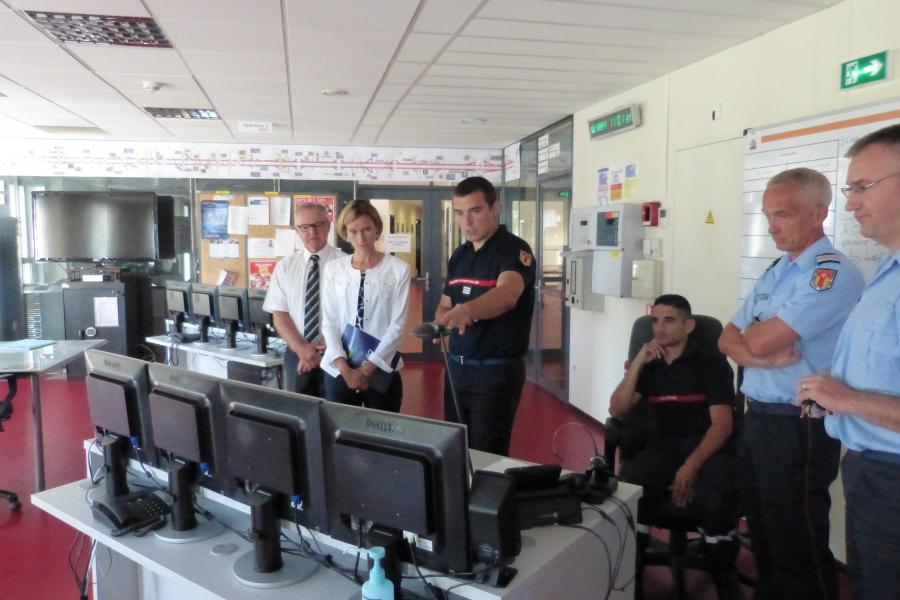 Visite de la nouvelle Directrice de cabinet du préfet au SDIS