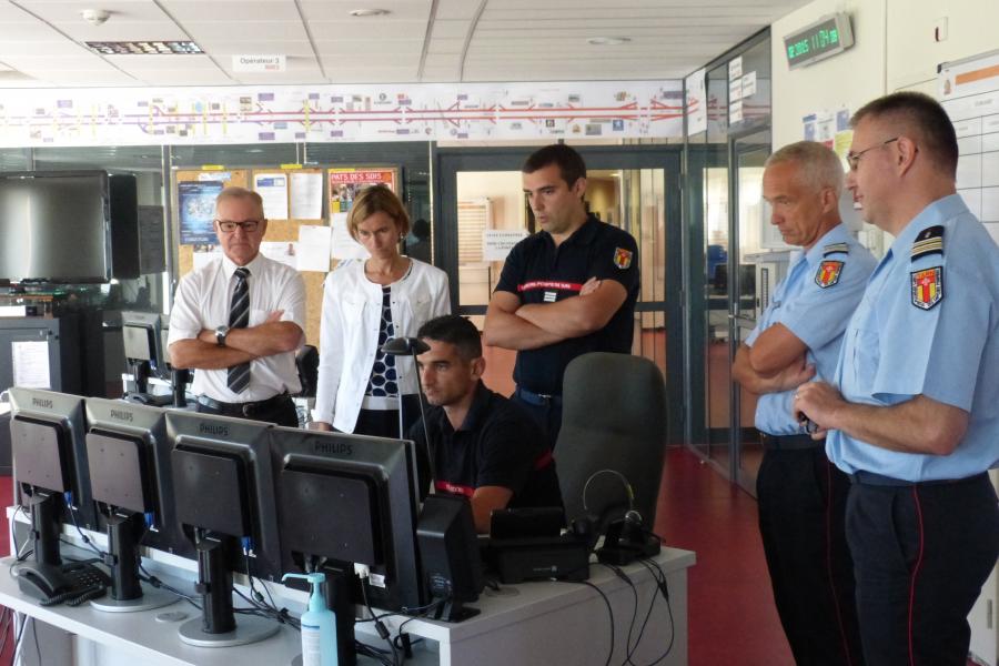 Visite de la nouvelle Directrice de cabinet du préfet au SDIS