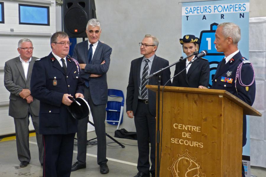 Passation de commandement au centre d&#039;incendie et de secours d&#039;Alban
