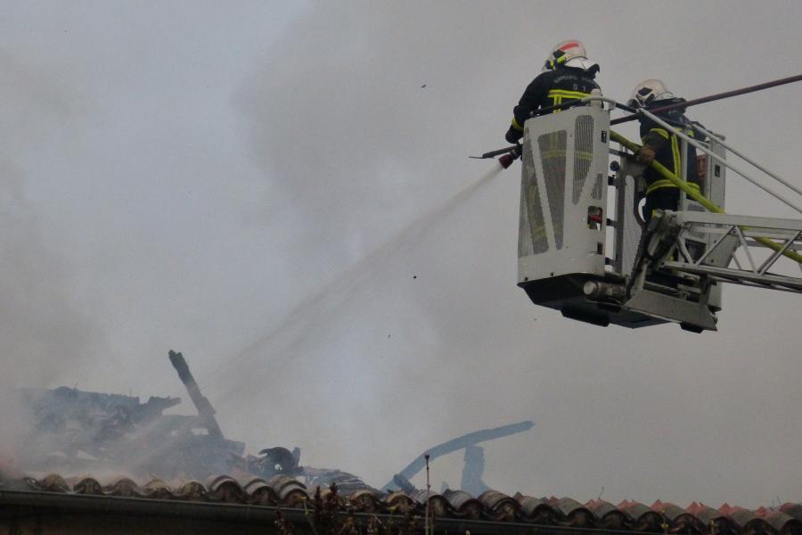 Feu d&#039;habitation sur la commune de Castelnau-de-Lévis