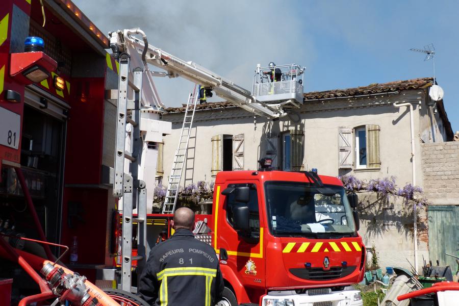 Feu d&#039;habitation sur la commune de Couffouleux
