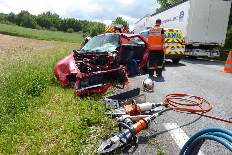 Accident de la circulation sur la commune de Lombers