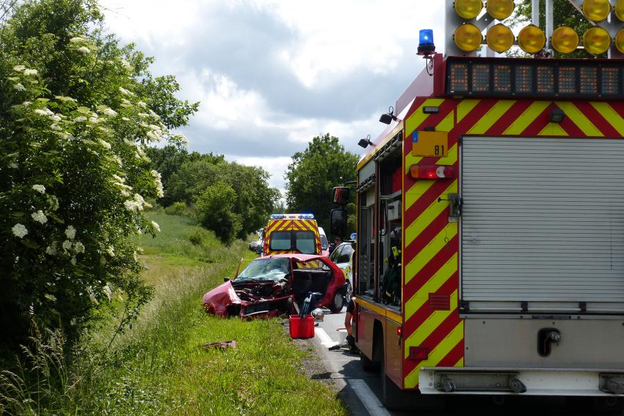 Accident de la circulation sur la commune de Lombers