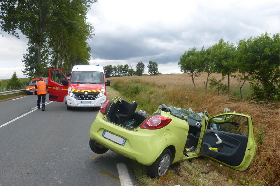 Accident de la circulation sur la commune de Venès