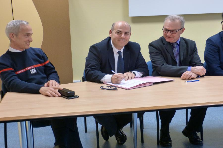 Signature de conventions entre le SDIS et les trois centres hospitaliers du Tarn