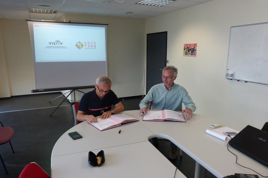 Signature de convention entre le SDIS et VISOV
