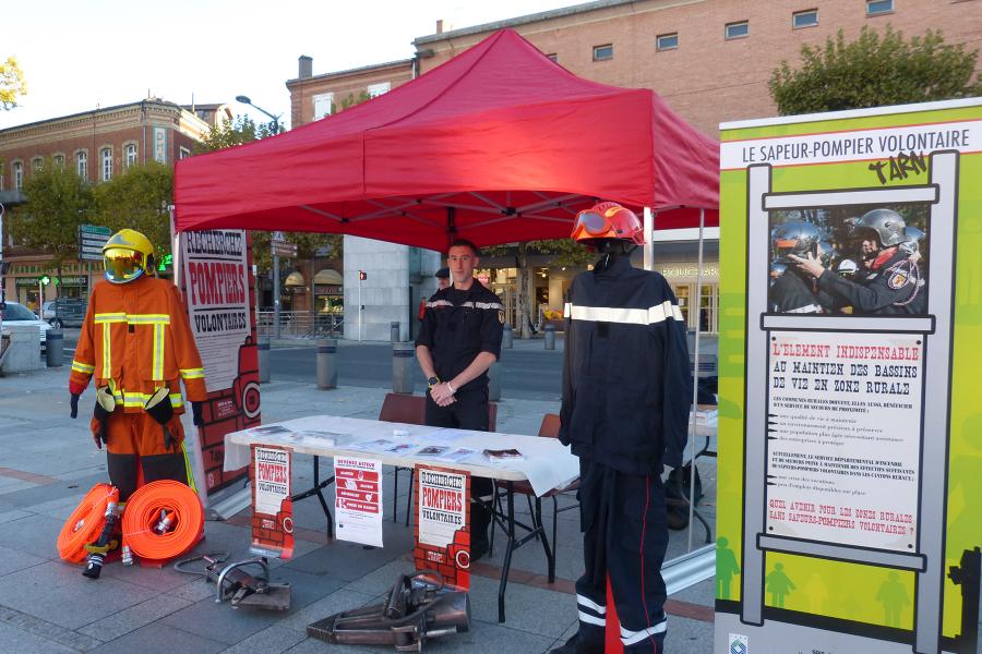 Participation du SDIS au village de la sécurité routière.