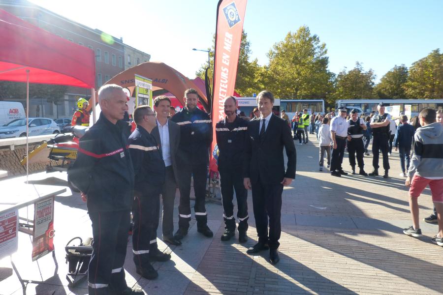 Participation du SDIS au village de la sécurité routière.