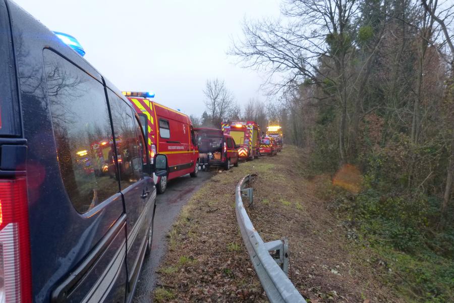 Accident de bus scolaire sur la commune de Teillet