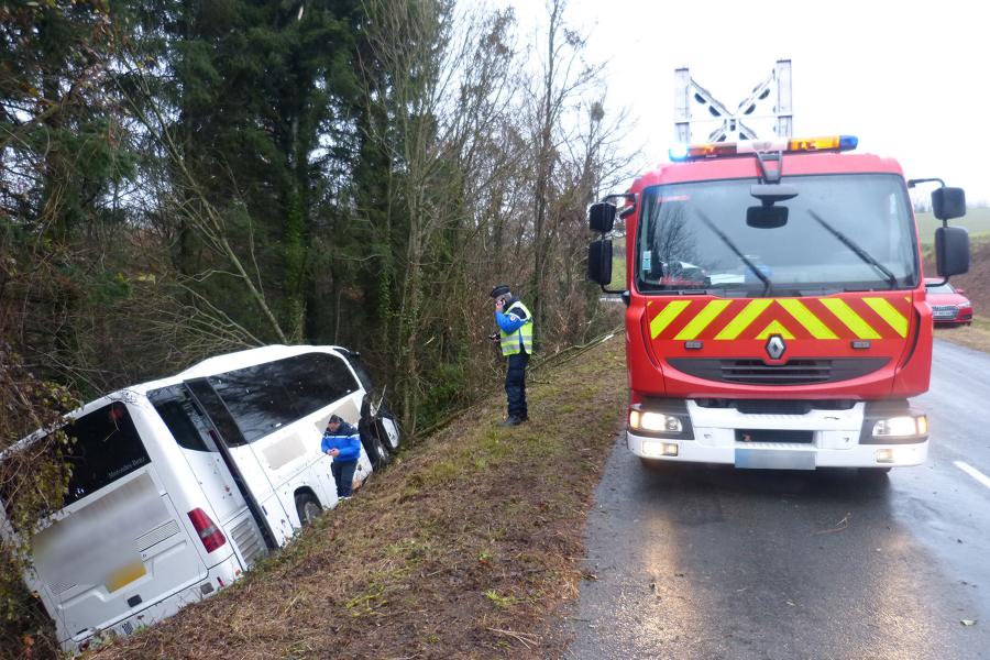 Accident de bus scolaire sur la commune de Teillet