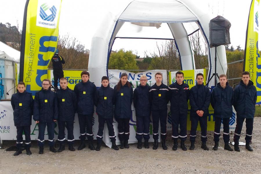 Les JSP présents sur le dispositif de secours du cross de l&#039;UNSS