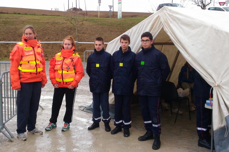 Les JSP présents sur le dispositif de secours du cross de l&#039;UNSS