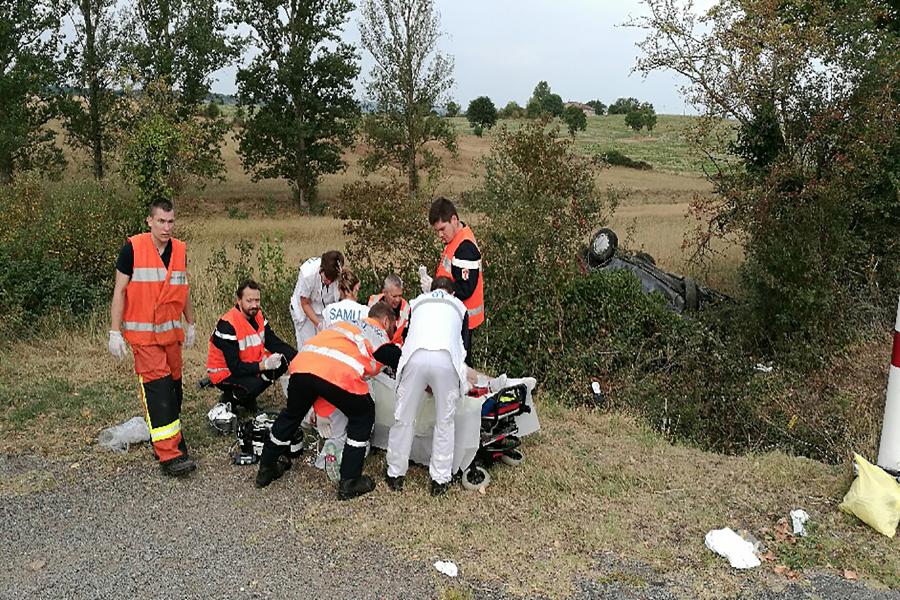  Embardée d&#039;une voiture à Bournazel