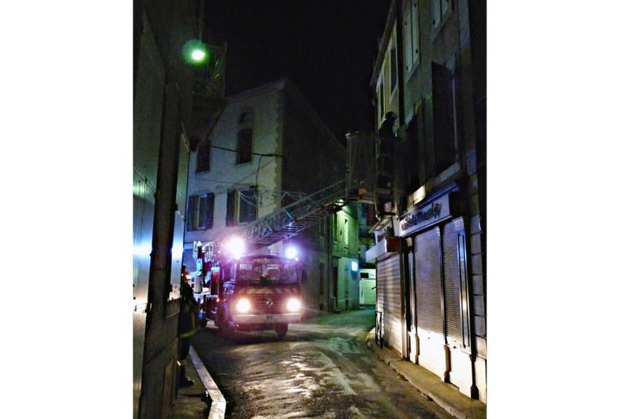 Feu d&#039;immeuble à Mazamet