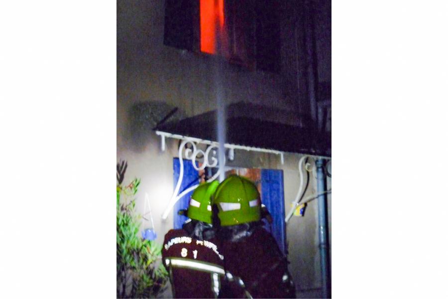 Feu de toiture sur la commune de Pampelonne