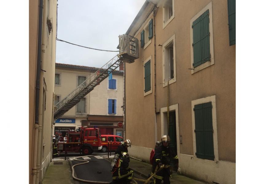 Feu d&#039;appartement à Mazamet