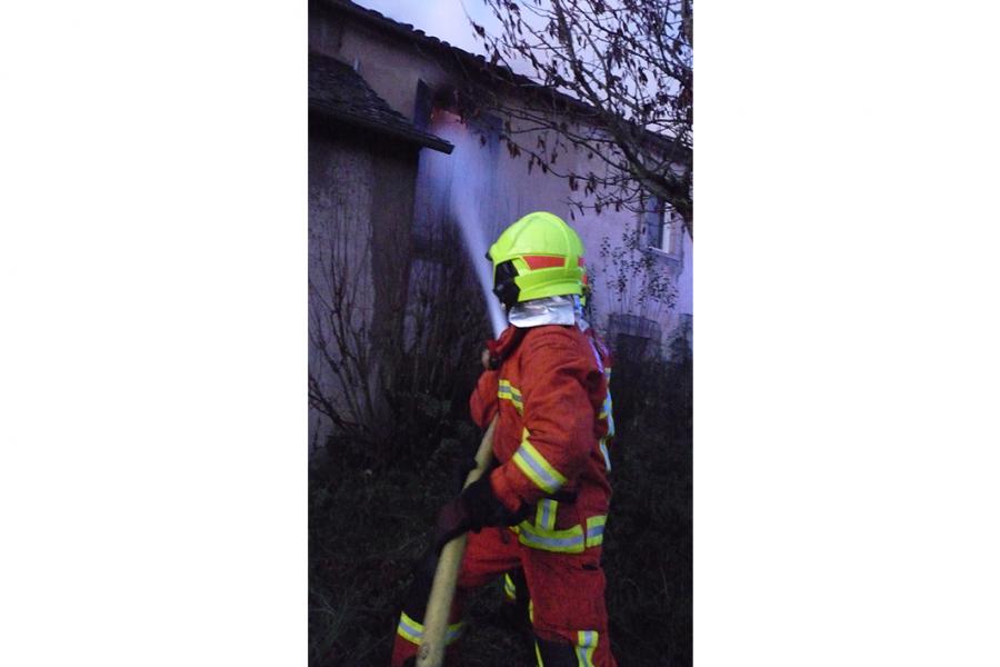 Feu de toiture sur la commune de Pampelonne