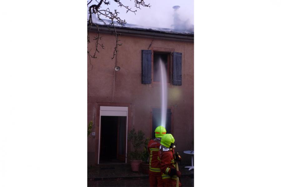 Feu de toiture sur la commune de Pampelonne