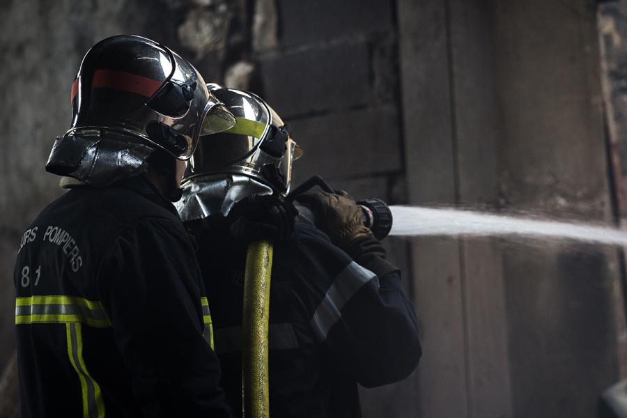 Feu d&#039;un garage sur la commune de Sémalens