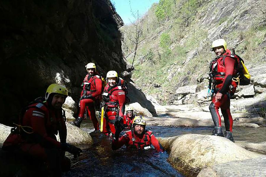 Reconnaissance des sauveteurs nautiques dans les gorges du Banquet 