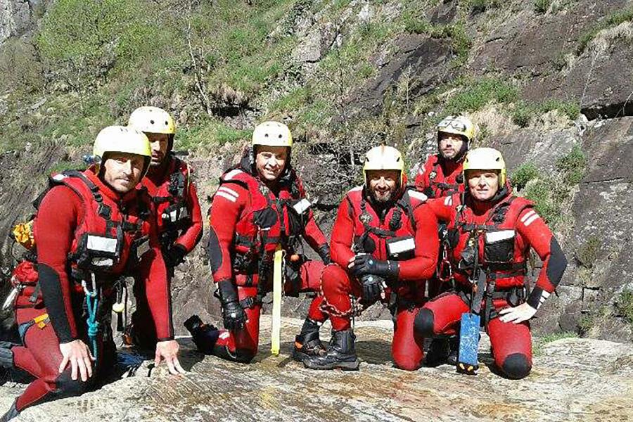 Reconnaissance des sauveteurs nautiques dans les gorges du Banquet 