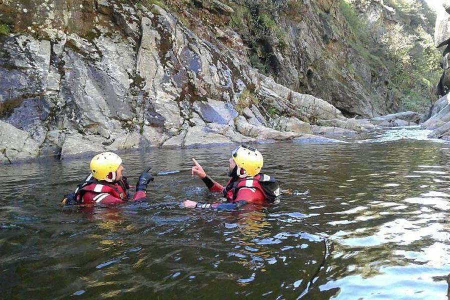 Reconnaissance des sauveteurs nautiques dans les gorges du Banquet 