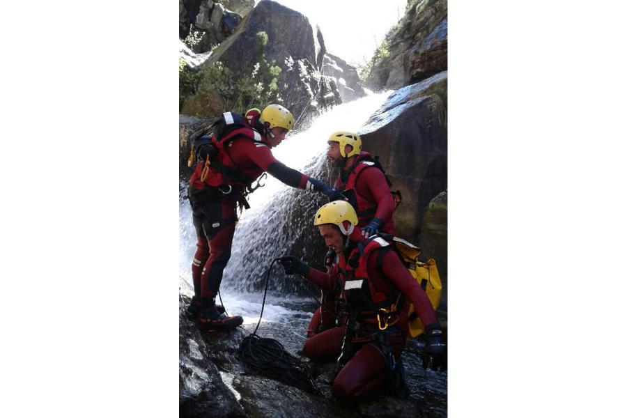 Reconnaissance des sauveteurs nautiques dans les gorges du Banquet 