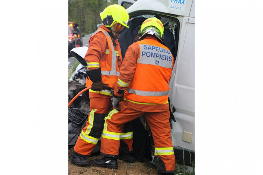 Accident de la route à Lombers