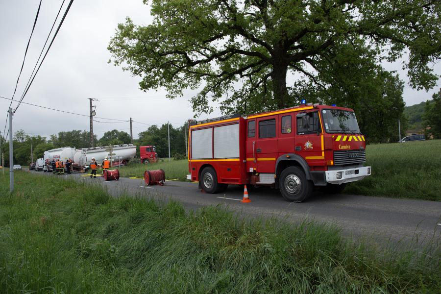 Accident de la circulation sur la commune de Damiatte.